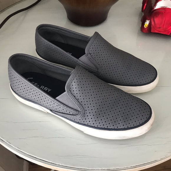 Sperry Shoes - Sperry gray slip on sneakers